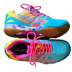 NWOT Lefus Badminton Pickleball Shoes Men’s US 6.5 (EU 40) Brilliant Coloring